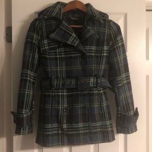 Plaid, wool coat